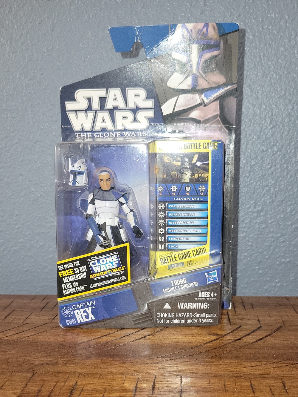 2010 Star Wars Captain Rex White and Blue Action Figure